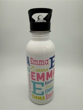 Personalization Mall EMMA Water Bottle Hydration Flask Kids 12oz Stainless Steel